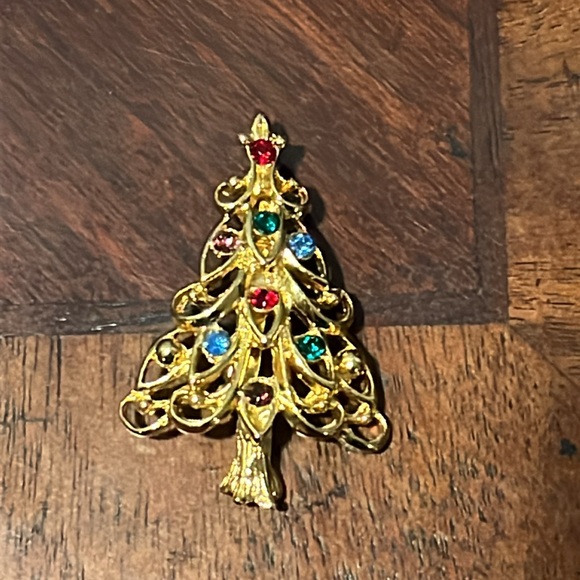 Vintage Eisenberg Ice Christmas Tree Pin Brooch - Picture 2 of 9